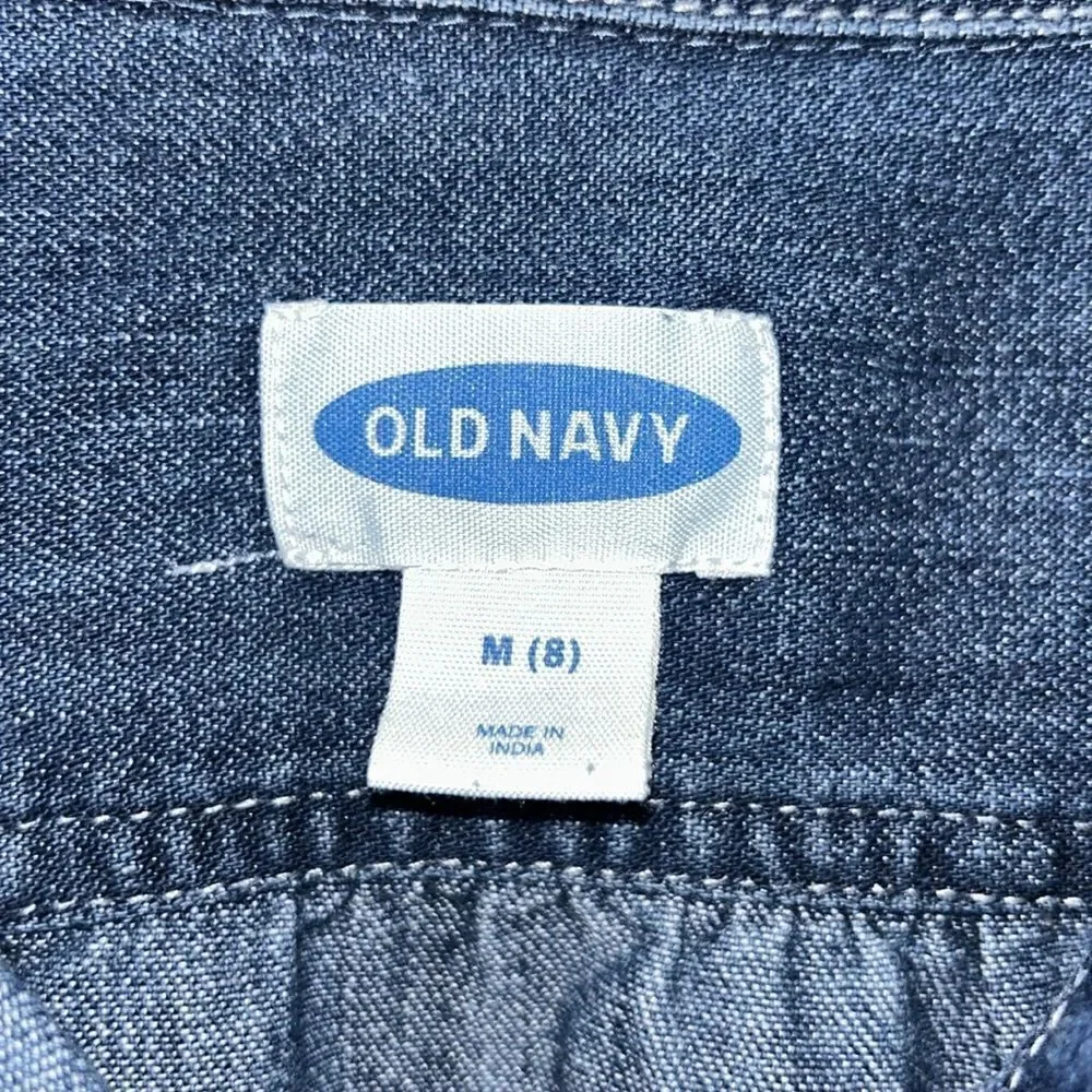 Old Navy Button Down Denim Shirt Dress(Size M/8)